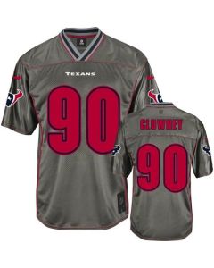 Texans #90 Jadeveon Clowney Grey Men's Stitched NFL Elite Vapor Jersey