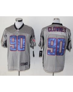 Texans #90 Jadeveon Clowney Grey Shadow Men's Stitched NFL Elite Jersey