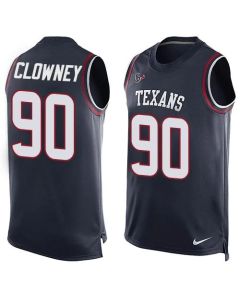 Texans #90 Jadeveon Clowney Navy Blue Team Color Men's Stitched NFL Limited Tank Top Jersey