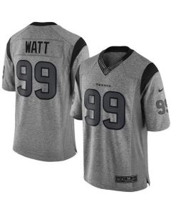 Texans #99 J.J. Watt Gray Men's Stitched NFL Limited Gridiron Gray Jersey