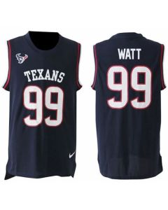 Texans #99 J.J. Watt Navy Blue Team Color Men's Stitched NFL Limited Tank Top Jersey