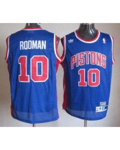 Throwback Pistons #10 Richard Rodman Blue Stitched NBA Jersey