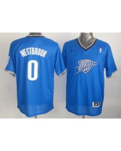 Thunder #0 Russell Westbrook Blue 2013 Christmas Day Swingman Stitched NBA Jersey