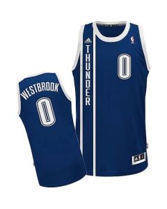 Thunder #0 Russell Westbrook Blue Alternate Stitched NBA Jersey