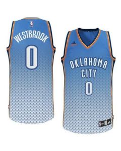 Thunder #0 Russell Westbrook Blue Resonate Fashion Swingman Stitched NBA Jersey