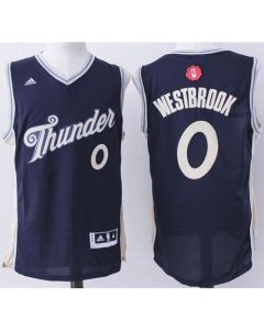 Thunder #0 Russell Westbrook Navy Blue 2015-2016 Christmas Day Stitched NBA Jersey