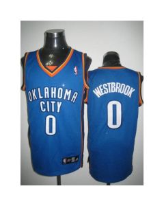 Thunder #0 Russell Westbrook Stitched Blue NBA Jersey