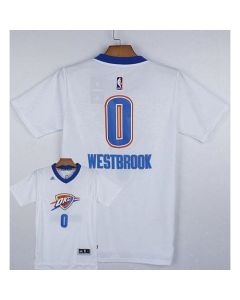 Thunder #0 Russell Westbrook White Pride Stitched NBA Jersey