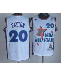 Thunder #20 Gary Payton White 1995 All Star Throwback Stitched NBA Jersey