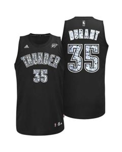 Thunder #35 Kevin Durant Black Diamond Fashion Stitched NBA Jersey