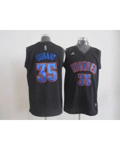 Thunder #35 Kevin Durant Black Fashion Stitched NBA Jersey