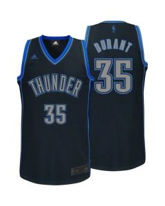 Thunder #35 Kevin Durant Black Graystone Fashion Stitched NBA Jersey