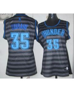 Thunder #35 Kevin Durant Black/Grey Women's Groove Stitched NBA Jersey
