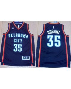 Thunder #35 Kevin Durant Black New Fashion Stitched NBA Jersey