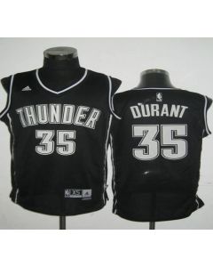 Thunder #35 Kevin Durant Black Shadow Stitched NBA Jersey