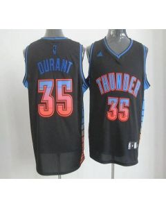 Thunder #35 Kevin Durant Black Stitched NBA Vibe Jersey