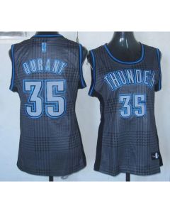 Thunder #35 Kevin Durant Black Women's Rhythm Fashion Stitched NBA Jersey