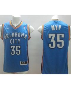 Thunder #35 Kevin Durant Blue MVP Stitched NBA Jersey