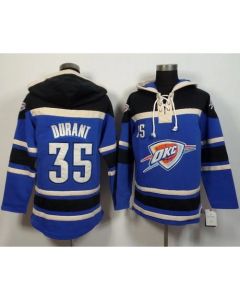 Thunder #35 Kevin Durant Blue Sawyer Hooded Sweatshirt NBA Hoodie