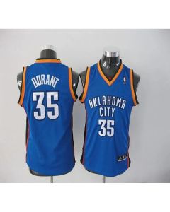 Thunder #35 Kevin Durant Blue Stitched Youth NBA Jersey