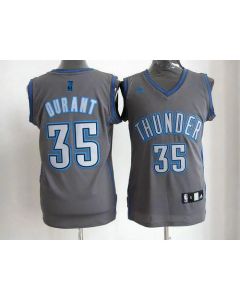 Thunder #35 Kevin Durant Grey Graystone Fashion Stitched NBA Jersey