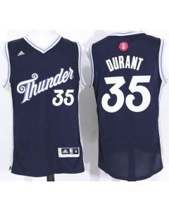 Thunder #35 Kevin Durant Navy Blue 2015-2016 Christmas Day Stitched NBA Jersey
