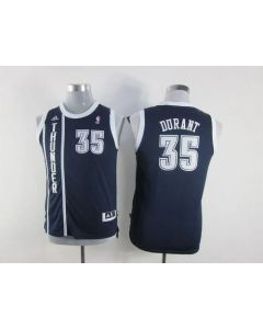 Thunder #35 Kevin Durant Navy Blue Alternate Stitched Youth NBA Jersey