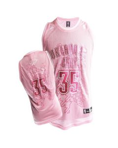 Thunder #35 Kevin Durant Pink Women Fashion Stitched NBA Jersey