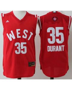 Thunder #35 Kevin Durant Red 2016 All Star Stitched NBA Jersey