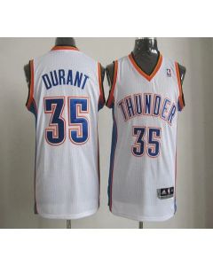 Thunder #35 Kevin Durant White Revolution 30 Stitched NBA Jersey