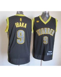 Thunder #9 Serge Ibaka Black Electricity Fashion Stitched NBA Jersey