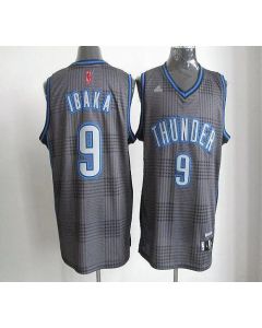 Thunder #9 Serge Ibaka Black Rhythm Fashion Stitched NBA Jersey