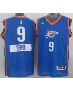 Thunder #9 Serge Ibaka Blue 2014-15 Christmas Day Stitched NBA Jersey