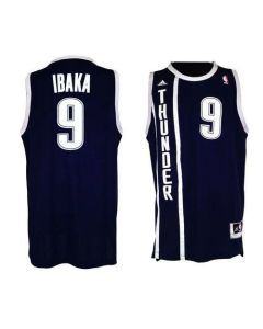 Thunder #9 Serge Ibaka Blue Alternate Stitched NBA Jersey