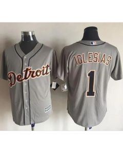 Tigers #1 Jose iglesias Grey New Cool Base Stitched MLB Jersey