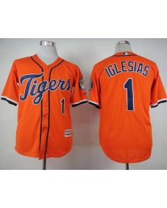 Tigers #1 Jose iglesias Orange Cool Base Stitched MLB Jersey