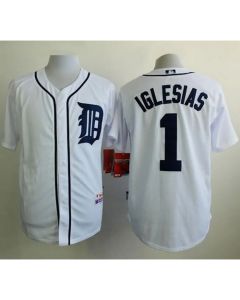 Tigers #1 Jose iglesias White Cool Base Stitched MLB Jersey
