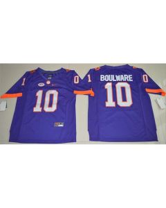 Tigers #10 Ben Boulware Purple Limited Stitched NCAA Jersey