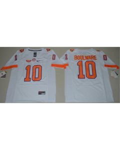 Tigers #10 Ben Boulware White Limited Stitched NCAA Jersey