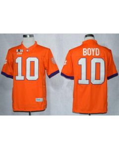 Tigers #10 Tajh Boyd Orange Limited 2016 College Football Playoff National Championship Patch Stitched NCAA Jersey