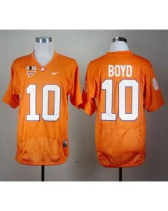 Tigers #10 Tajh Boyd Orange Pro Combat 2016 College Football Playoff National Championship Patch Stitched NCAA Jersey