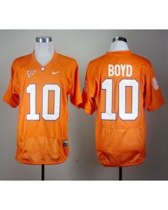 Tigers #10 Tajh Boyd Orange Pro Combat Stitched NCAA Jersey