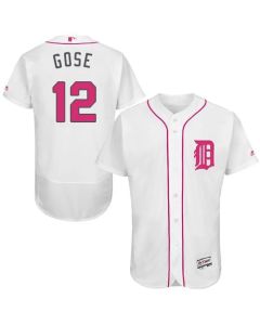 Tigers #12 Anthony Gose White Flexbase Authentic Collection 2016 Mother's Day Stitched MLB Jersey