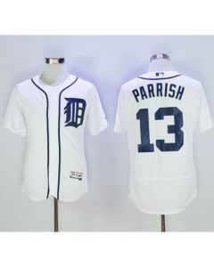 Tigers #13 Lance Parrish White Flexbase Authentic Collection Stitched MLB Jersey