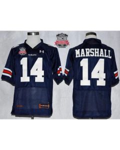 Tigers #14 Nick Marshall Blue 2014 BCS Bowl Patch Stitched NCAA Jersey