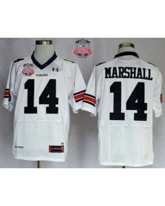Tigers #14 Nick Marshall White 2014 BCS Bowl Patch Stitched NCAA Jersey