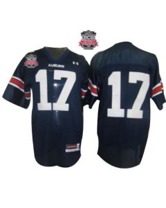 Tigers #17 Blue 2014 BCS Bowl Patch Stitched NCAA Jersey