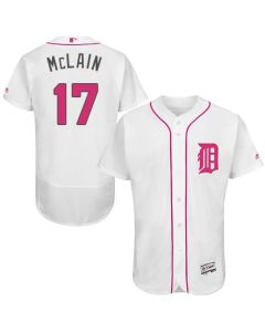 Tigers #17 Denny McLain White Flexbase Authentic Collection 2016 Mother's Day Stitched MLB Jersey