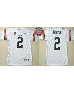 Tigers #2 Newton New White 2014 BCS Bowl Patch Stitched NCAA Jersey