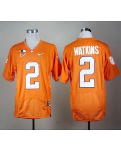 Tigers #2 Sammy Watkins Orange Pro Combat 2016 College Football Playoff National Championship Patch Stitched NCAA Jersey